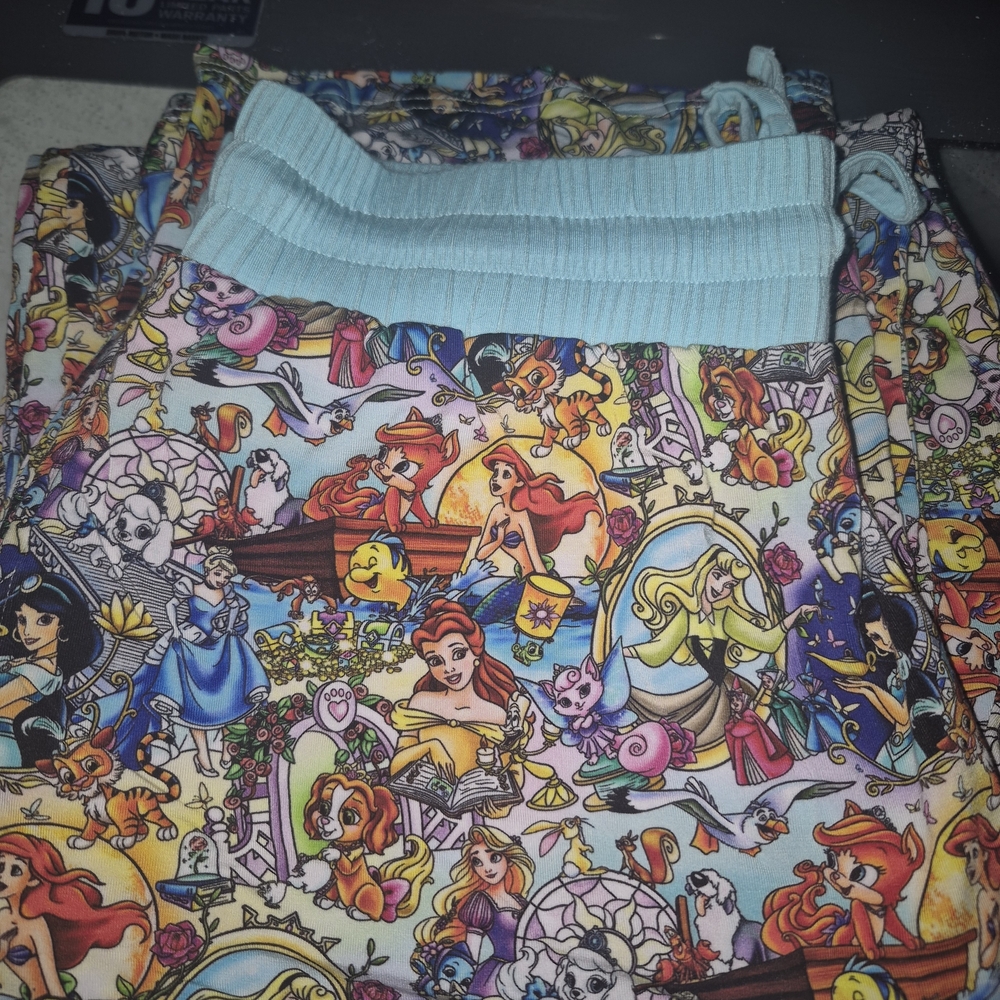 Womens Bamboo Disney Pajama Bottoms - Blue and Multicolor
